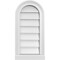 Ekena Millwork Round Top Surface Mount PVC Gable Vent w/ 2"W x 2"P Brickmould Sill Frame, 12"W x 24"H GVPRT12X2403SN - alternate 1
